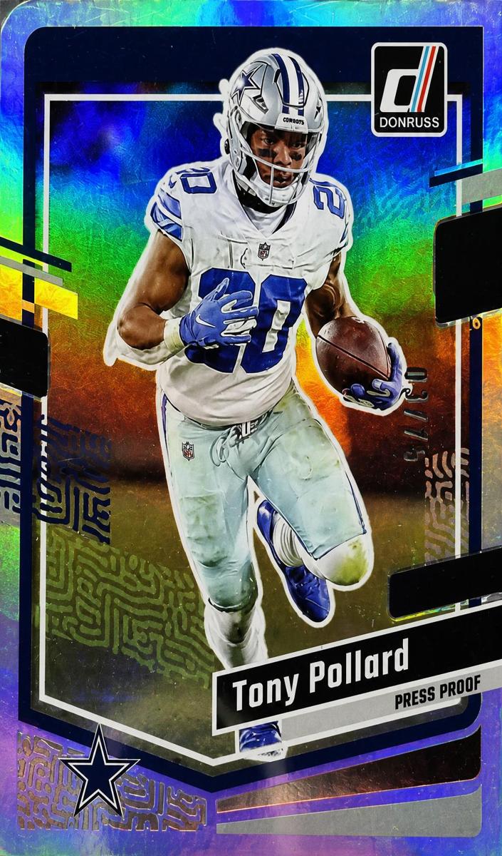 2023 Panini Donruss Football Press Proof Silver Die-Cut Tony Pollard #81