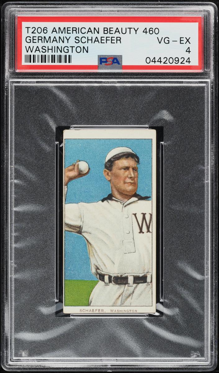 1909-11 T206 Baseball Washington Germany Schaefer #NNO