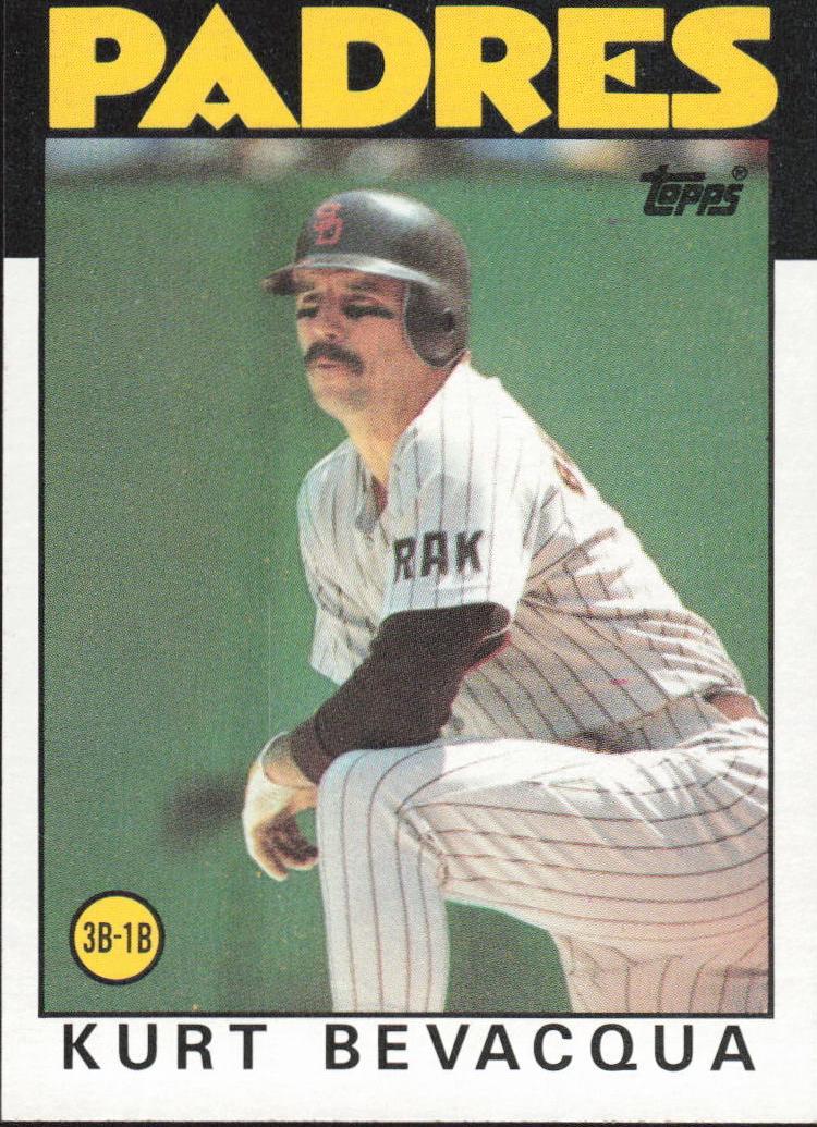 1986 Topps Baseball Kurt Bevacqua #789