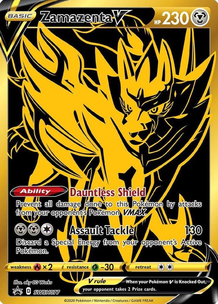 2020 Pokemon SWSH Black Star Promo Zamazenta #SWSH077 PSA 9