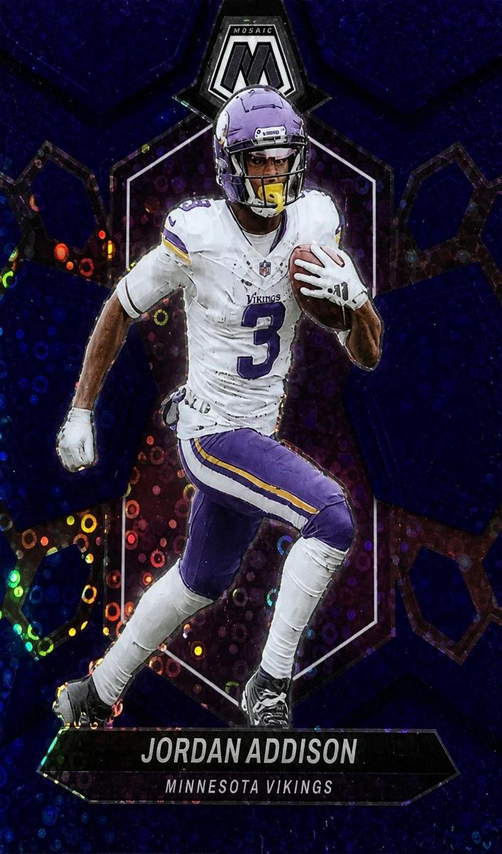 2024 Panini Mosaic Football No Huddle Blue Jordan Addison #144