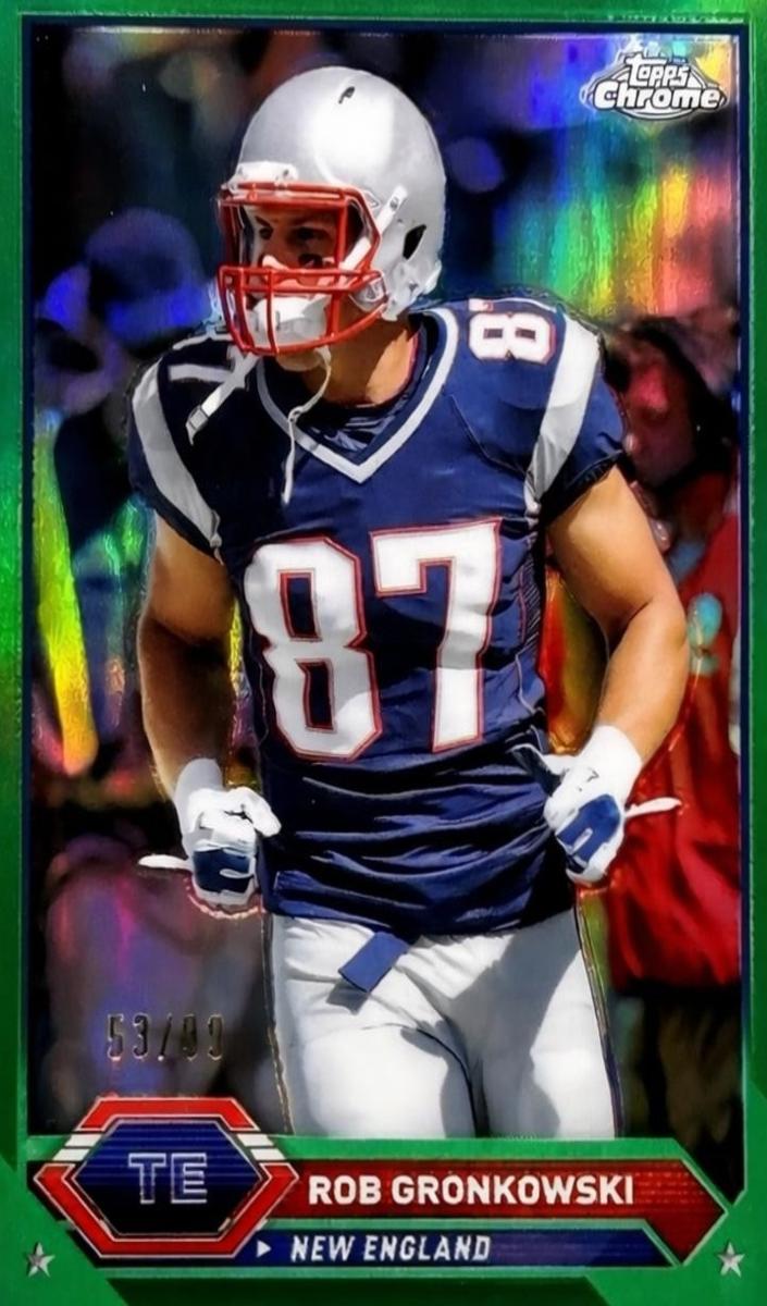 2023 Topps Composite Football Green Refractor Rob Gronkowski #27 PSA 9
