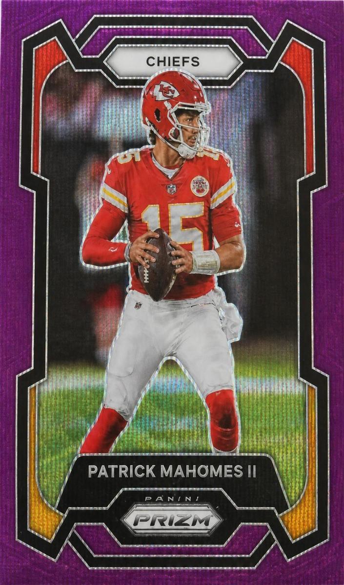 2023 Panini Prizm Football Purple Wave Patrick Mahomes II #149