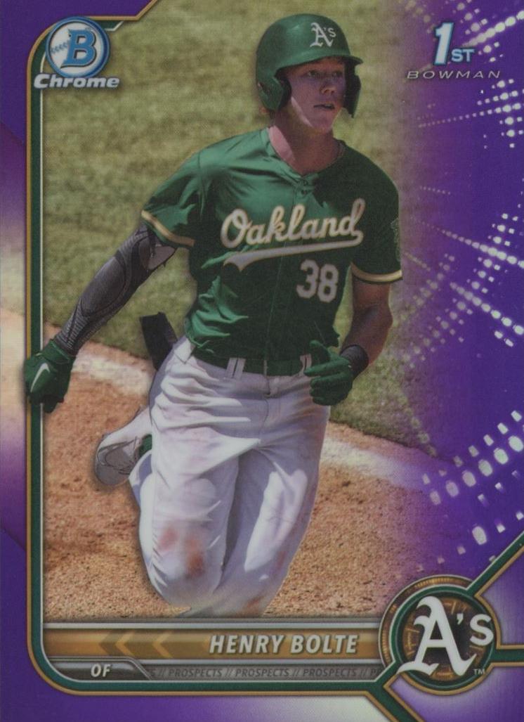 2022 Bowman Draft Baseball Purple Henry Bolte #BDC-121
