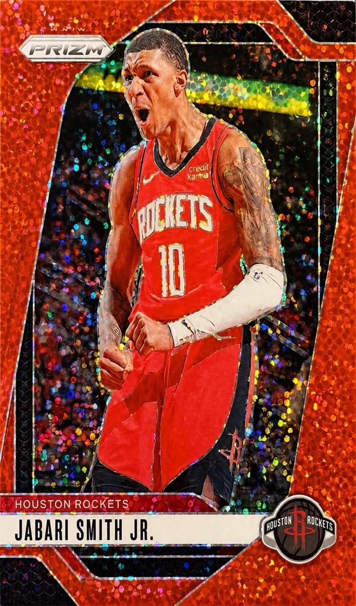 2024 Panini Prizm Basketball Red Sparkle Jabari Smith Jr. #77