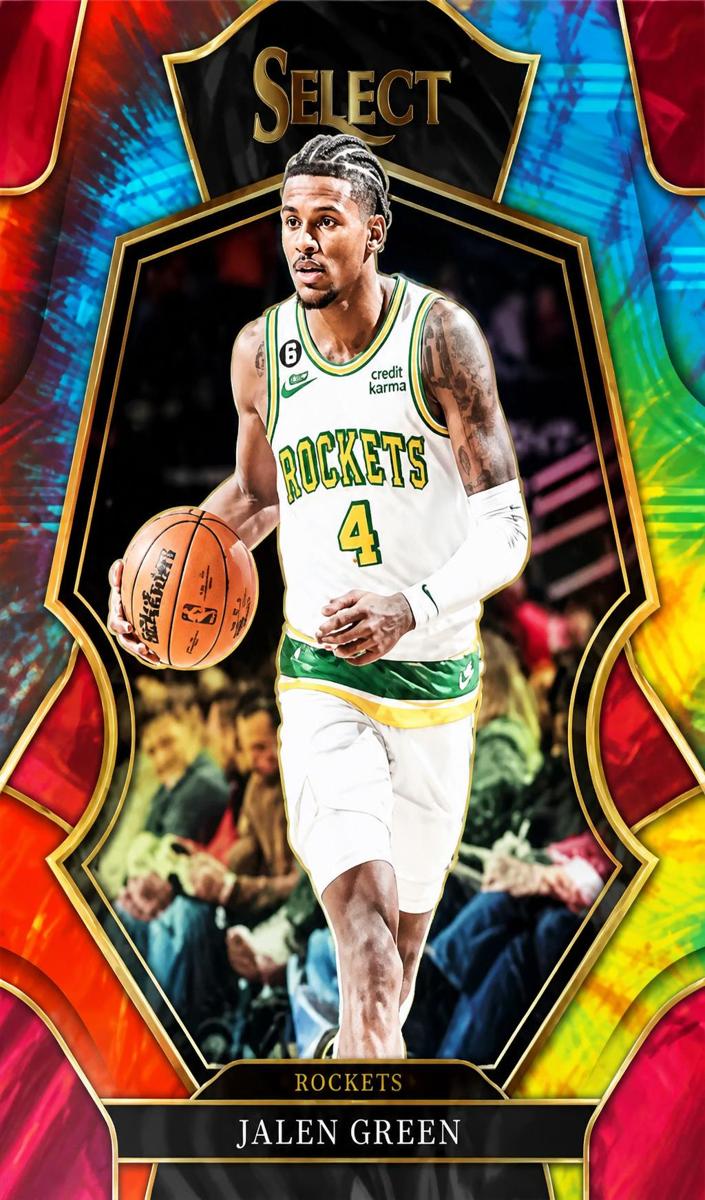 2022 Panini Select Basketball Tie-Dye Die-Cut Jalen Green #152 PSA 9