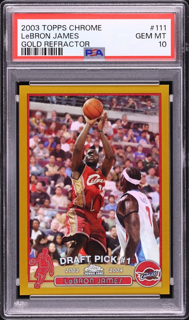 2003 Topps Chrome Basketball Gold Refractor LeBron James #111