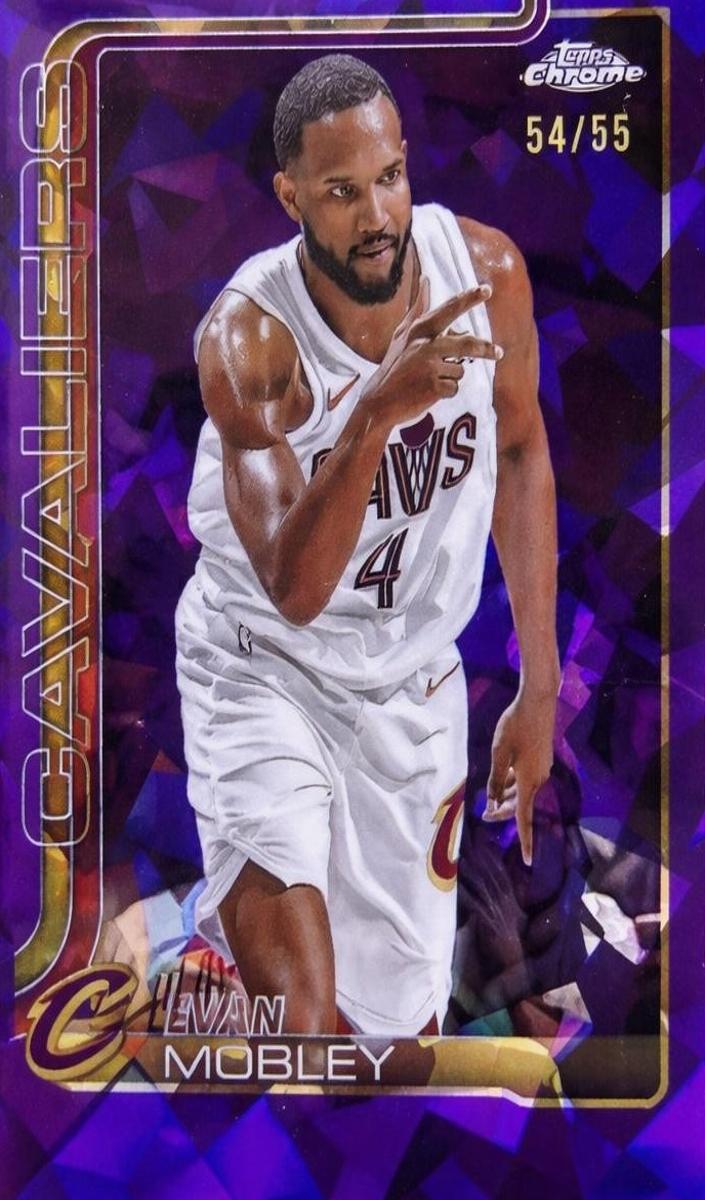 2025 Topps Chrome Sapphire Basketball Purple Evan Mobley #67