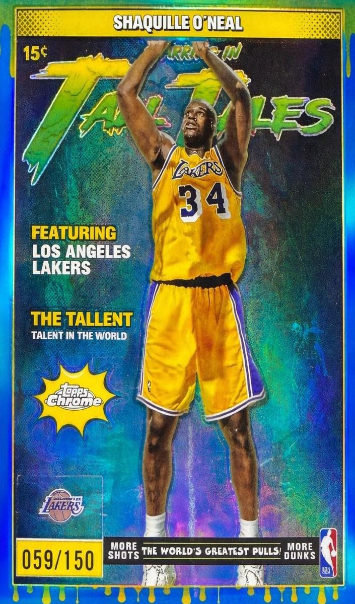 2025 Topps Chrome Basketball Blue Refractor Shaquille O'Neal #TT-11