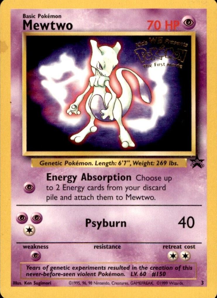 1999 Pokemon Game Movie Mewtwo #3 PSA 9