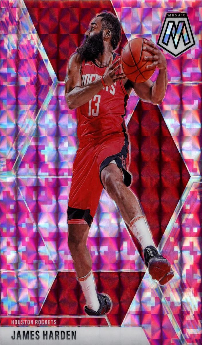 2019 Panini Mosaic Basketball Pink Camo James Harden #114 PSA 9