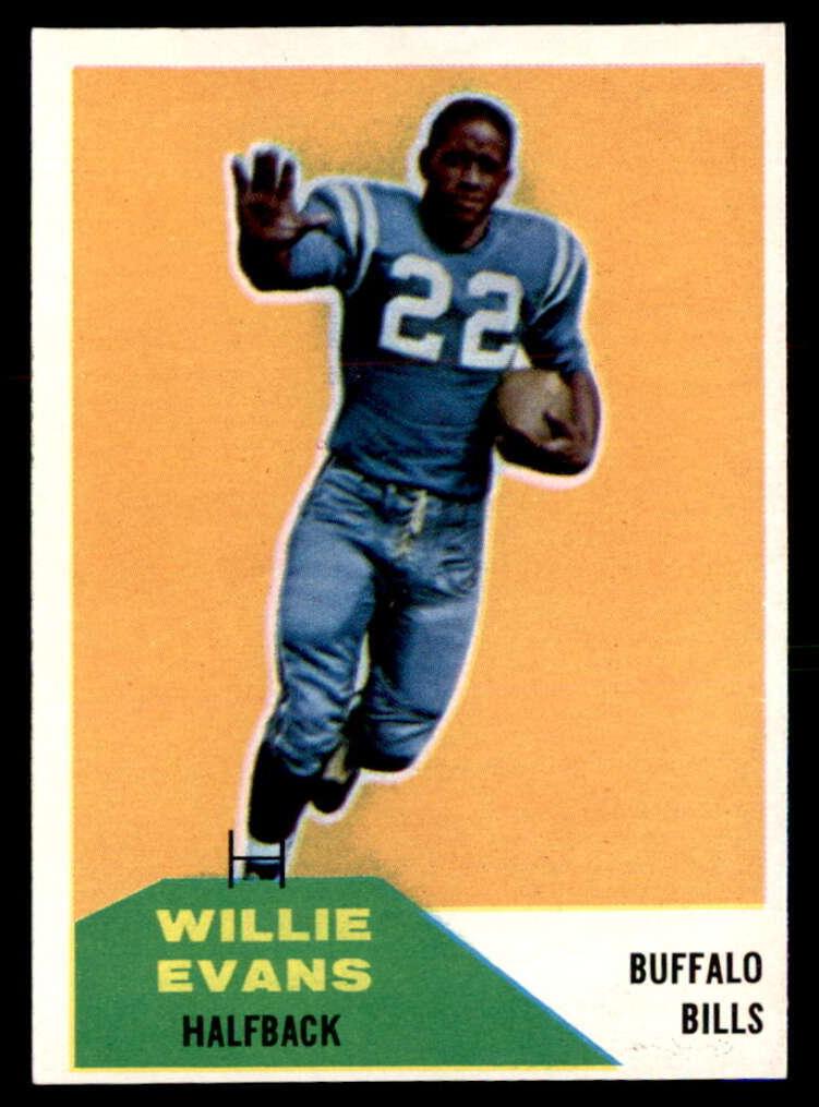 1960 Fleer Football Willie Evans #65 PSA 8