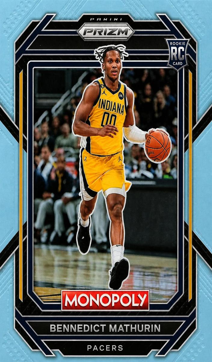2022 Panini Prizm Monopoly Basketball Light Blue Bennedict Mathurin #36 PSA 9