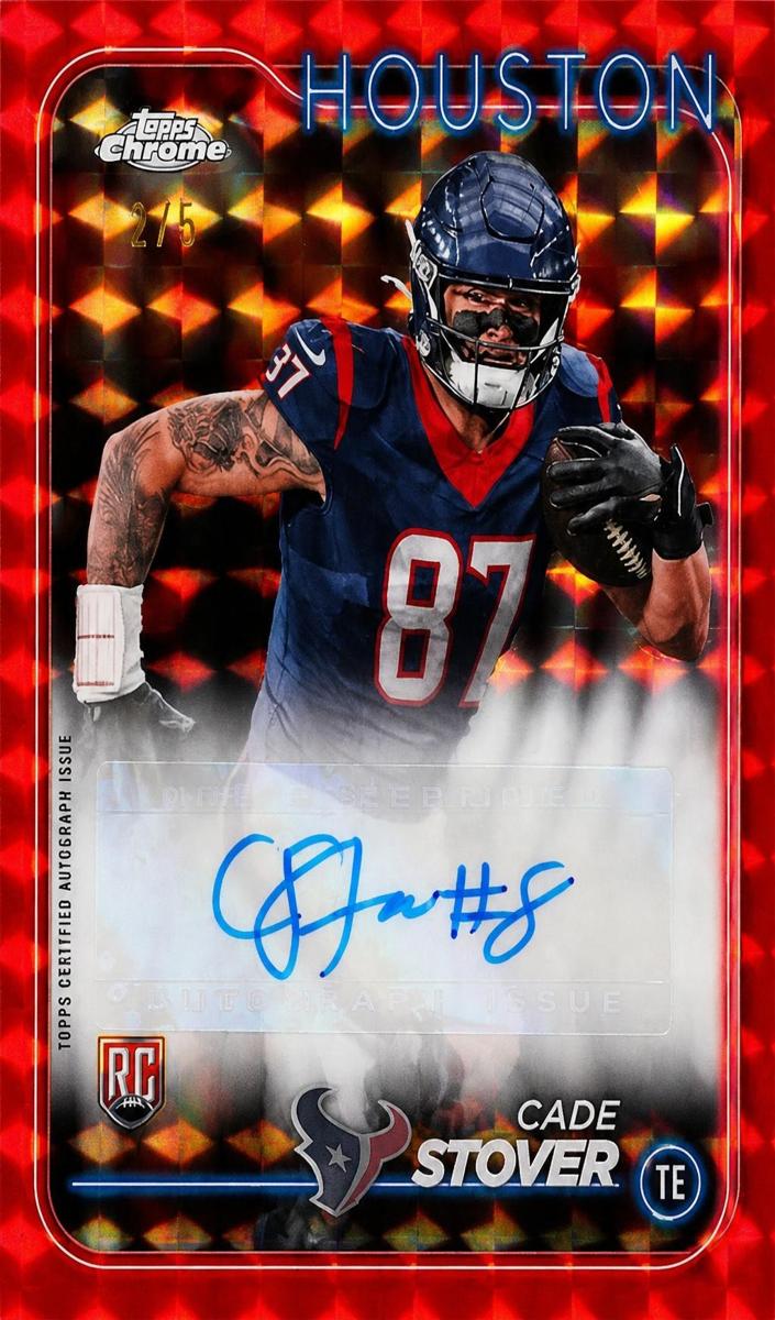 2024 Topps Chrome Football Red Geometric Refractor Cade Stover #RA-CST