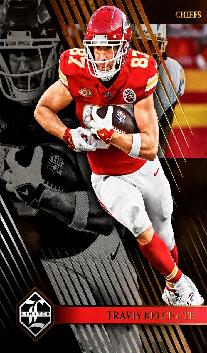 2023 Panini Limited Football Gold Spotlight Travis Kelce #53