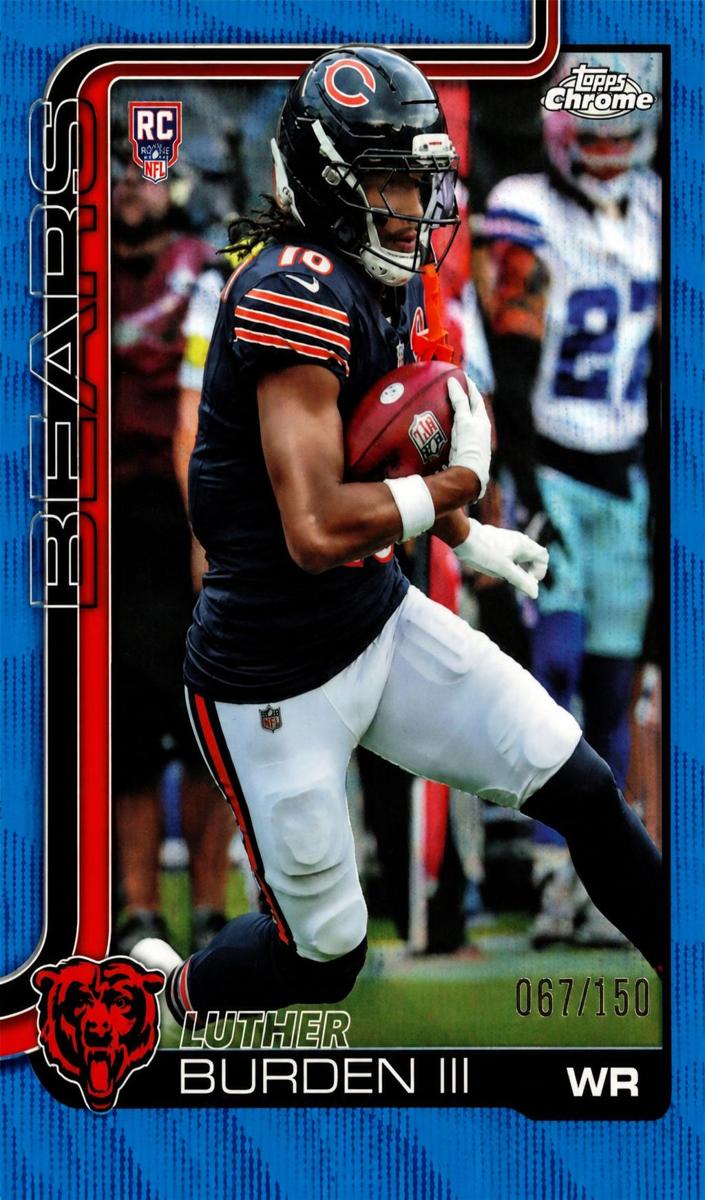 2025 Topps Chrome Football Blue Wave Refractor Luther Burden III #334