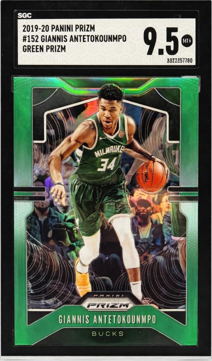 2019 Panini Prizm Basketball Green Giannis Antetokounmpo #152