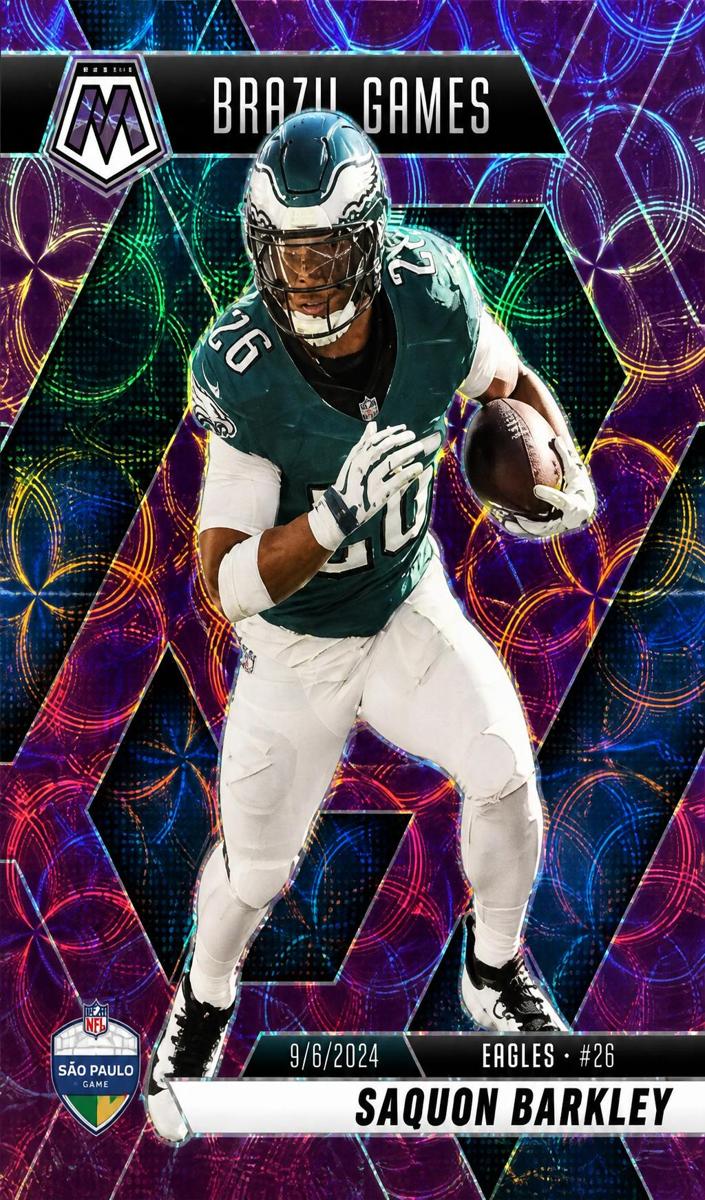 2025 Panini Mosaic Football Purple Scope Saquon Barkley #263