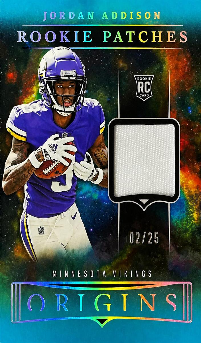 2023 Panini Origins Football Turquoise Jordan Addison #RP-JA