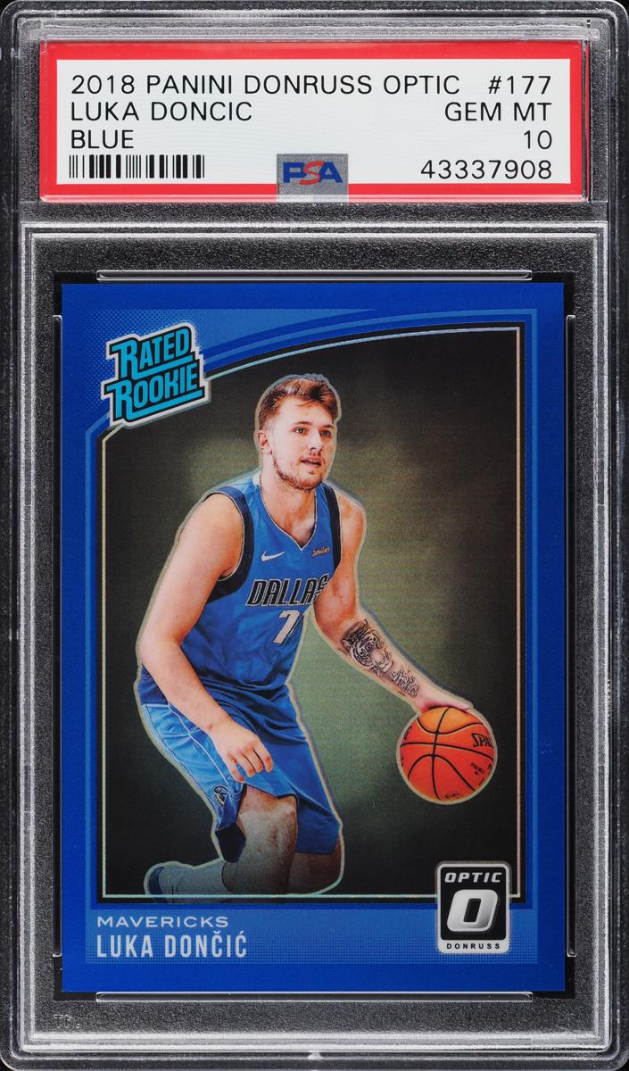 2018 Donruss Optic Basketball Blue Luka Doncic #177 PSA 9