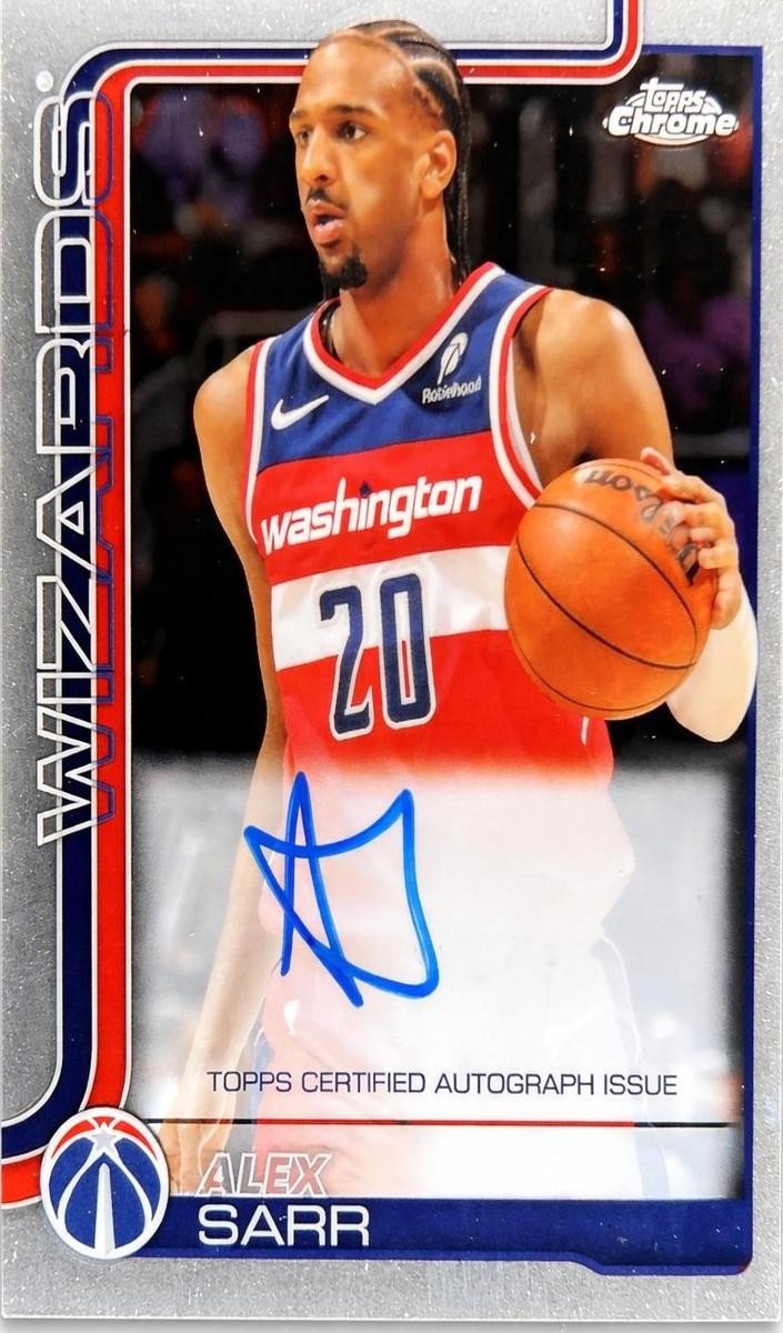 2025 Topps Chrome Basketball Alex Sarr #TCA-AS PSA 9