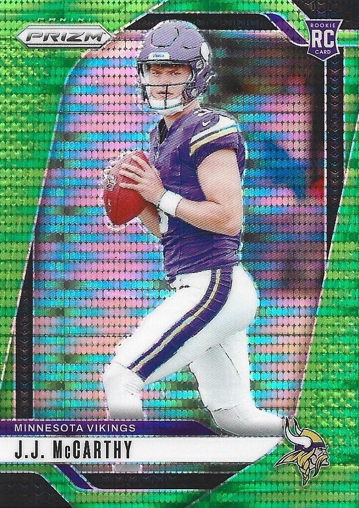 2024 Panini Prizm Football Neon Green Pulsar J.J. McCarthy #400 PSA 10