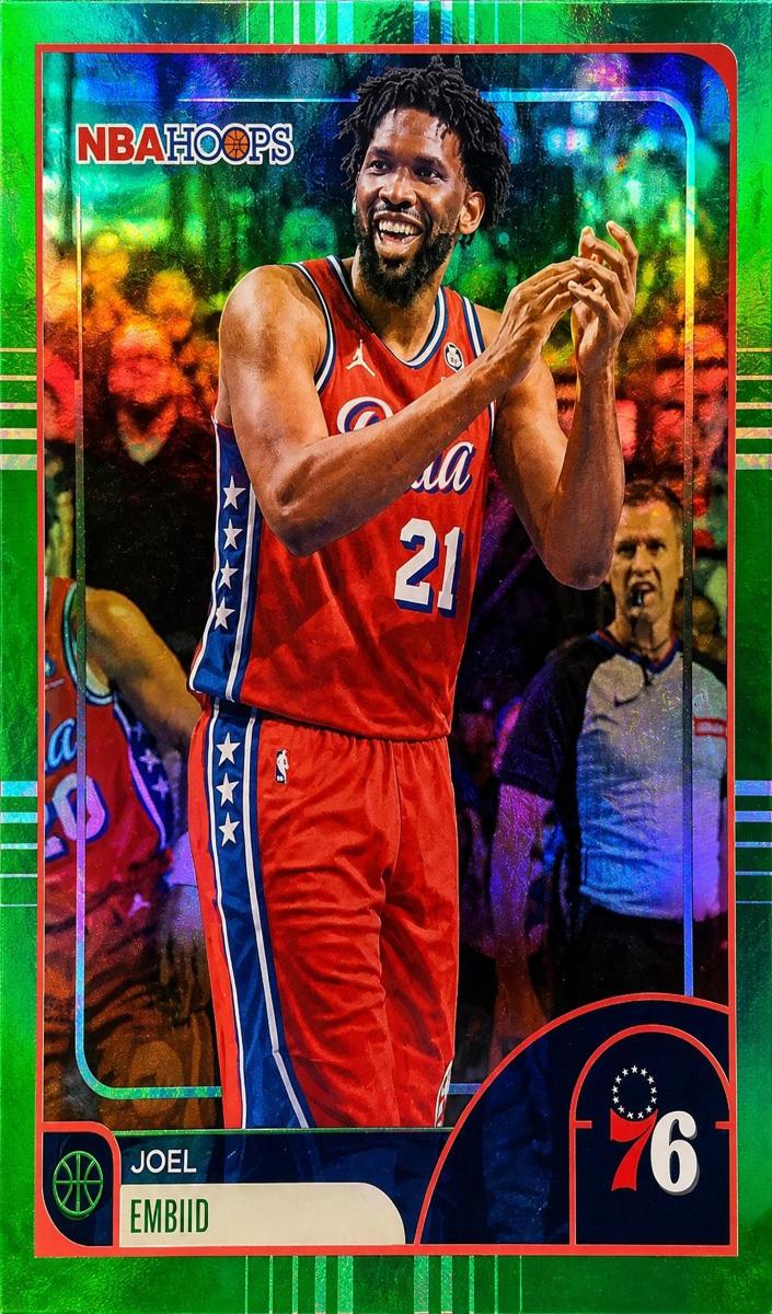 2025 Topps NBA Hoops Basketball Green Hoops Joel Embiid #9