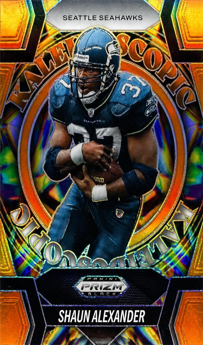 2025 Panini Prizm Black Football Orange Shaun Alexander #19