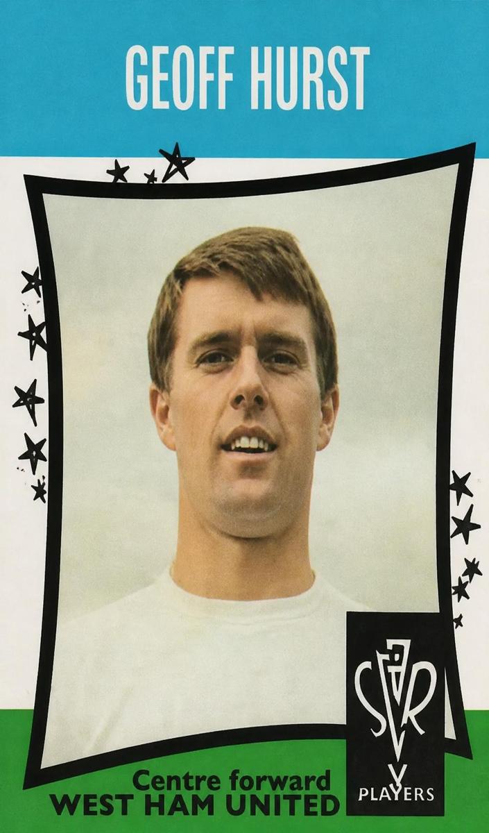 1967 A & BC Football Star Players Soccer Geoff Hurst #2 PSA 4.5