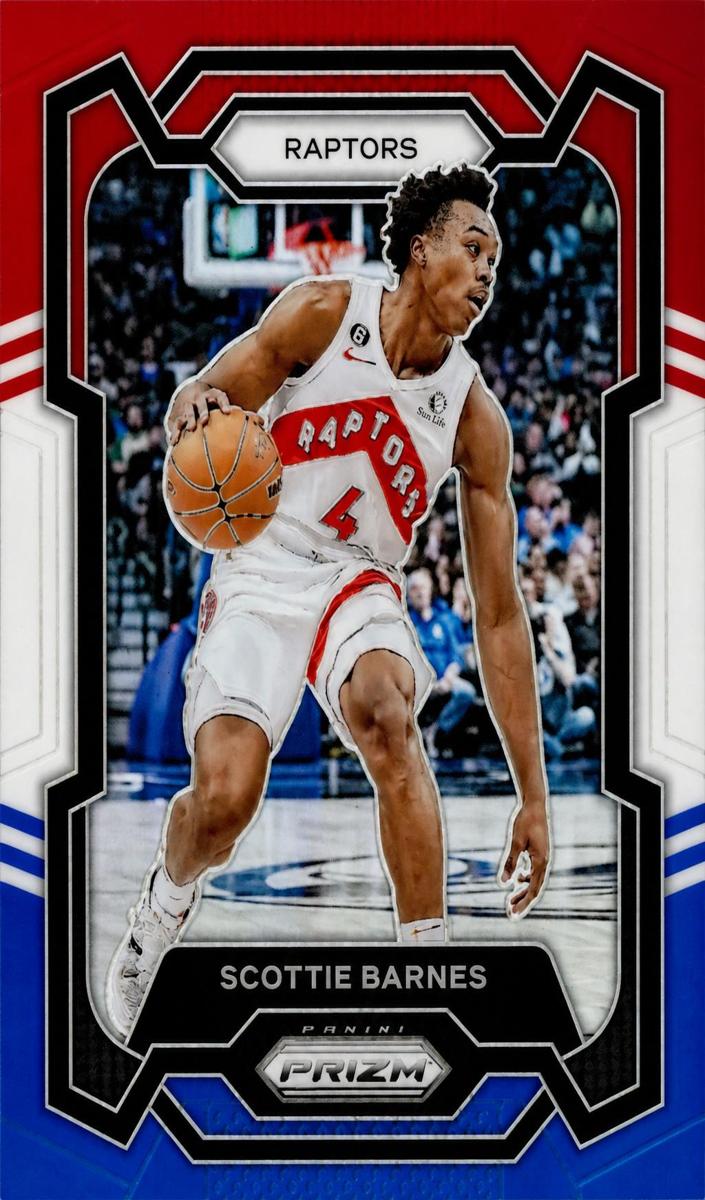 2023 Panini Prizm Basketball Red White and Blue Scottie Barnes #24