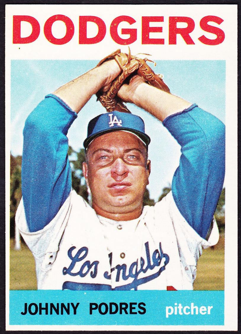 1964 Topps Baseball Johnny Podres #580 PSA 7