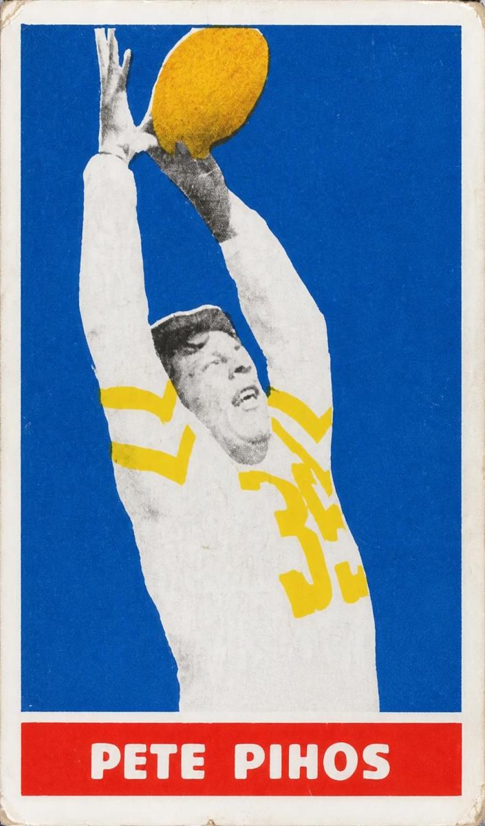 1948 Leaf Football Yellow Jersey Number Pete Pihos #16 PSA 2.5
