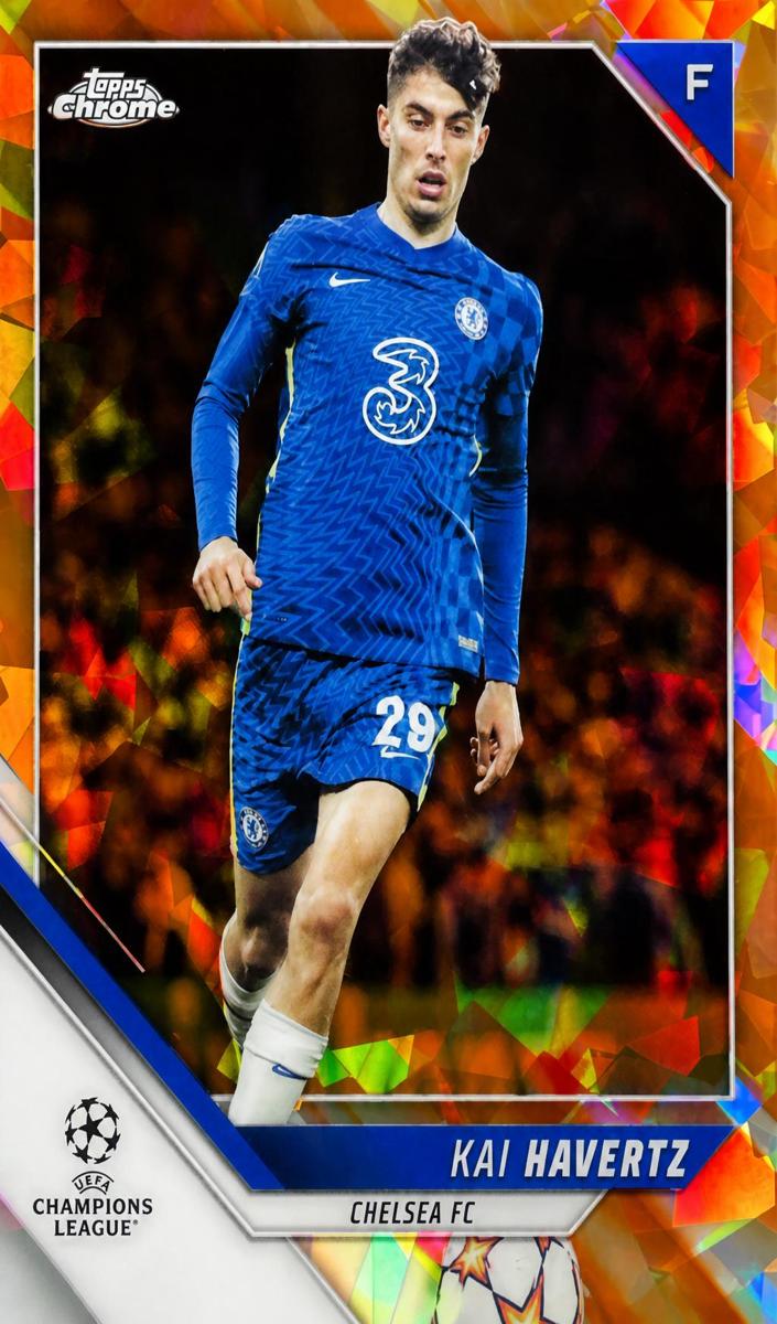 2021 Topps Chrome Sapphire UEFA Champions League Soccer Orange Kai Havertz #74