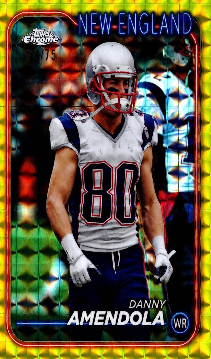 2024 Topps Chrome Football Yellow Geometric Refractor Danny Amendola #126