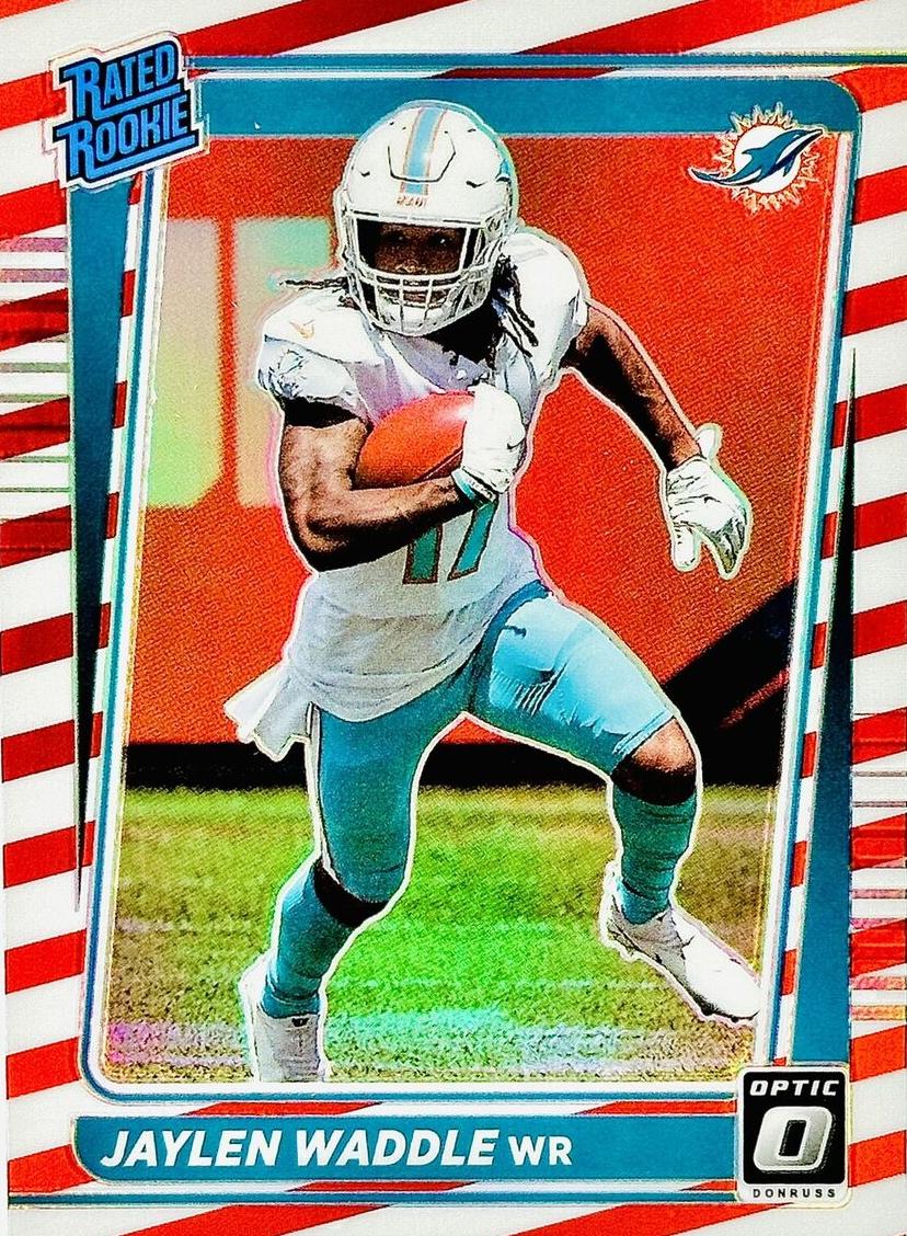 2021 Donruss Optic Football Freedom Jaylen Waddle #208 PSA 9