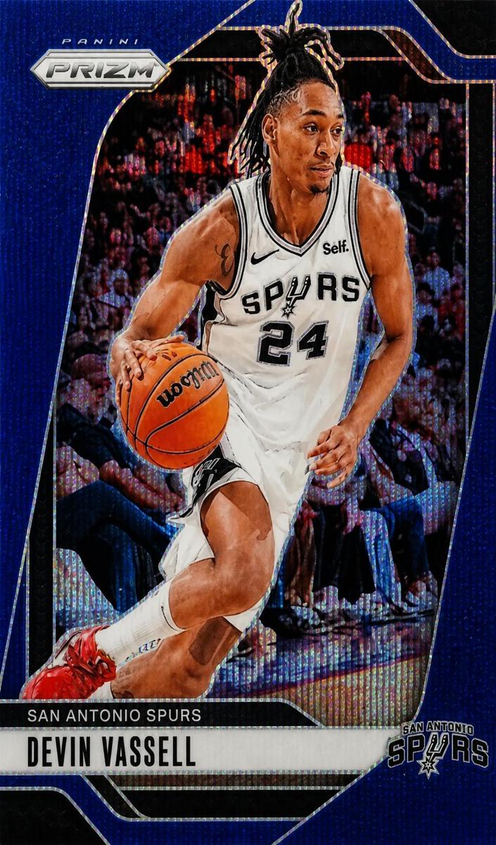 2024 Panini Prizm Basketball Blue Wave Devin Vassell #25