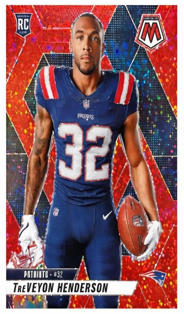 2025 Panini Mosaic Football Red Sparkle TreVeyon Henderson #325