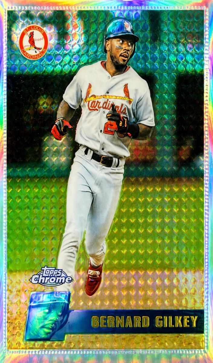 1996 Topps Chrome Baseball Refractor Bernard Gilkey #101 PSA 9