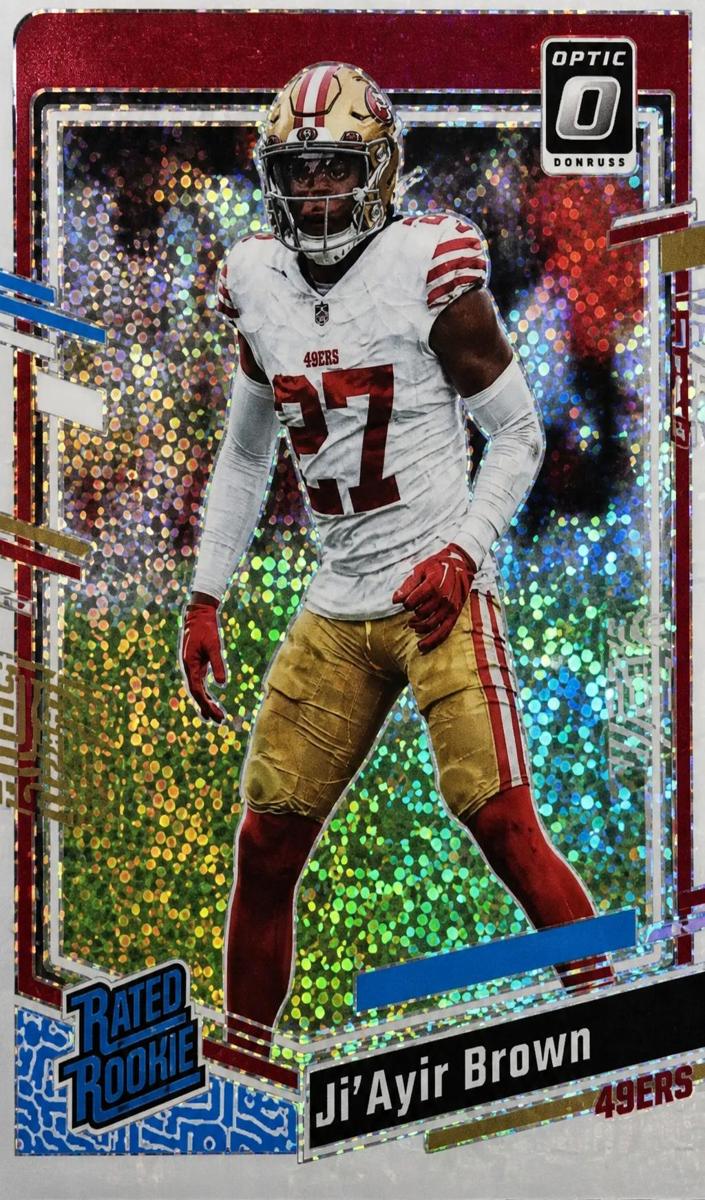 2023 Donruss Optic Football White Sparkle Ji'Ayir Brown #290 PSA 9