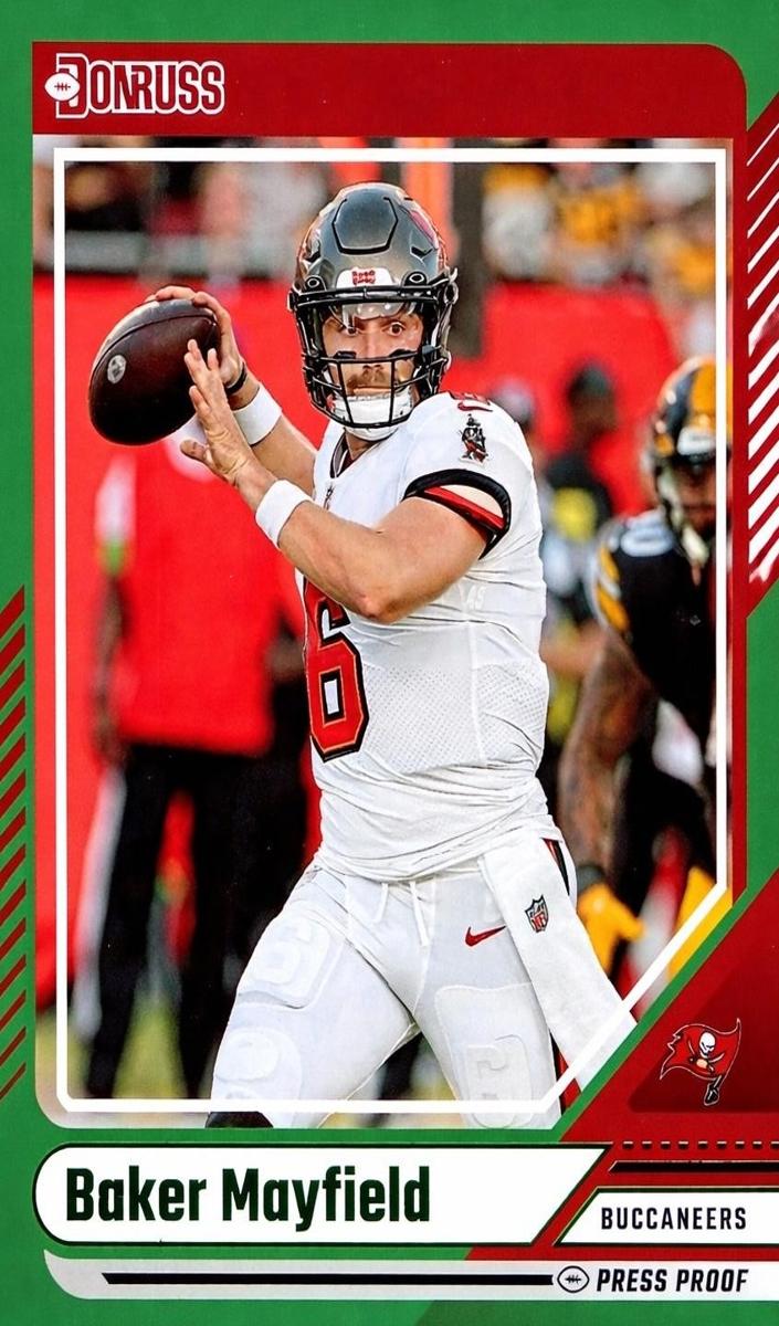 2024 Panini Donruss Football Press Proof Green Baker Mayfield #80