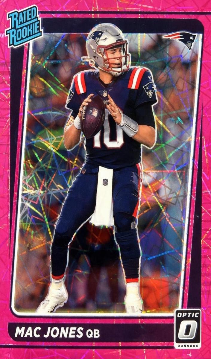 2021 Donruss Optic Football Pink Velocity Mac Jones #206 PSA 8.5