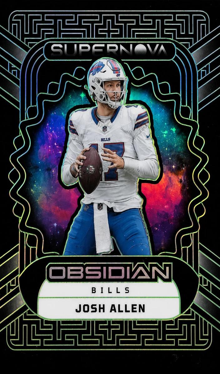 2023 Panini Obsidian Football Electric Etch Green Josh Allen #6