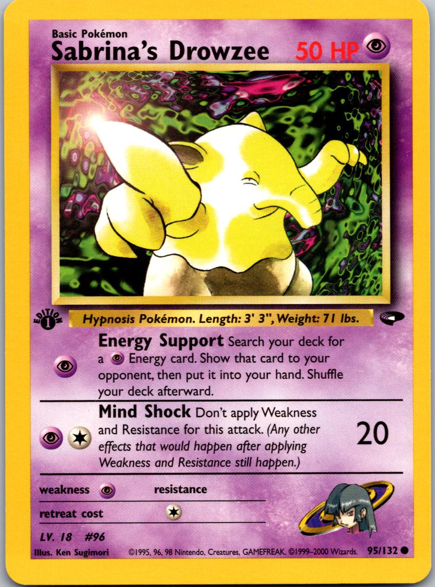 2000 Pokemon Gym Challenge 1st Edition Sabrina's Drowzee #95 PSA 9