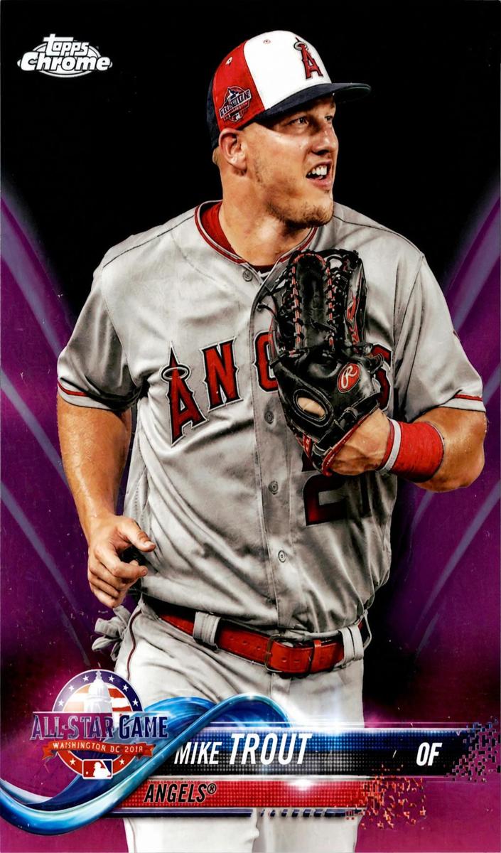 2018 Topps Chrome Update Baseball Pink Refractor Mike Trout #HMT69