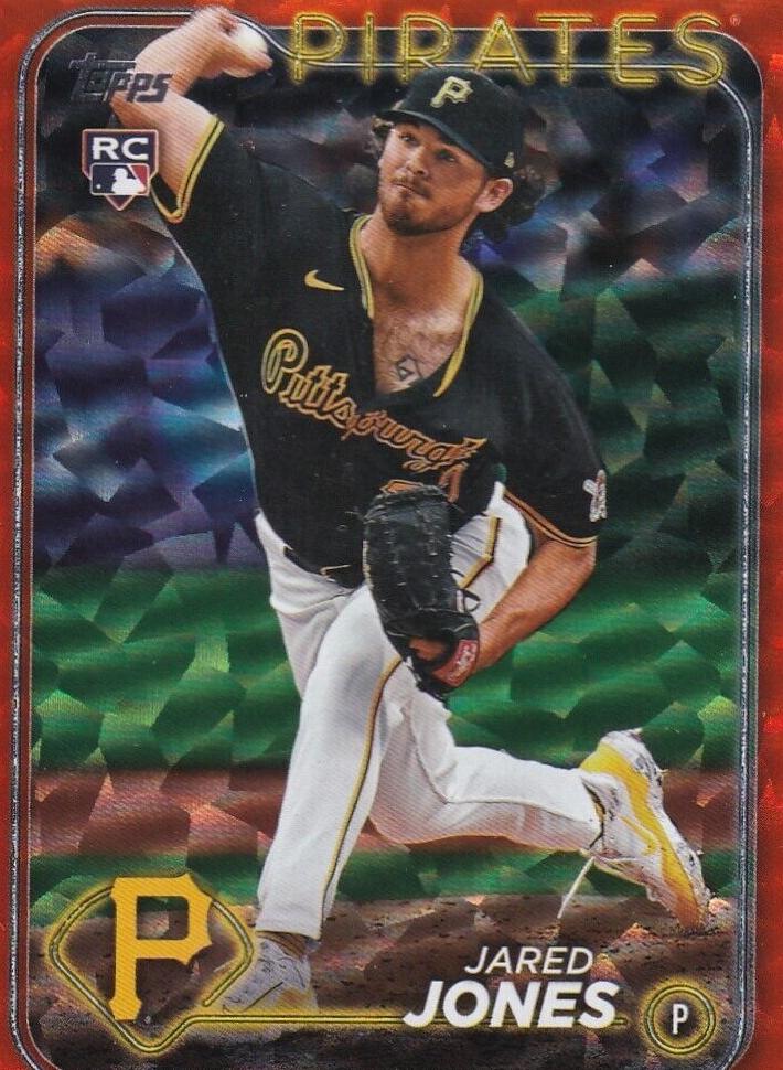 2024 Topps Update Baseball Orange Crackle Foilboard Jared Jones #US49