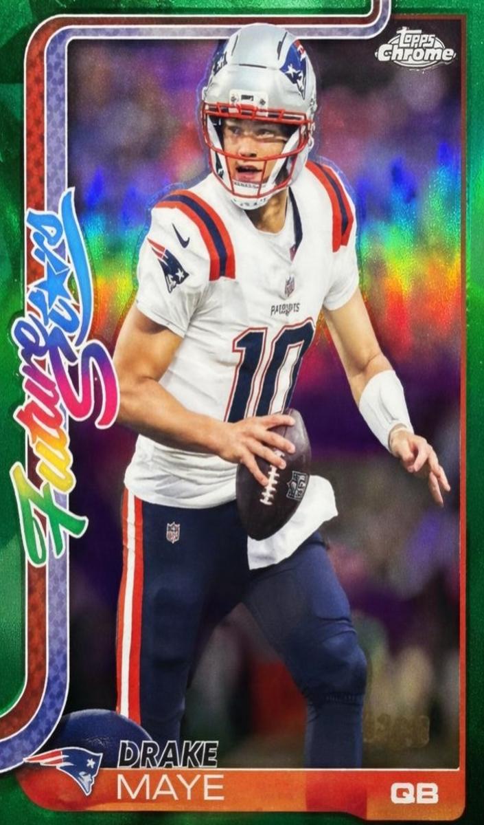 2025 Topps Chrome Football Green Refractor Drake Maye #FS-7