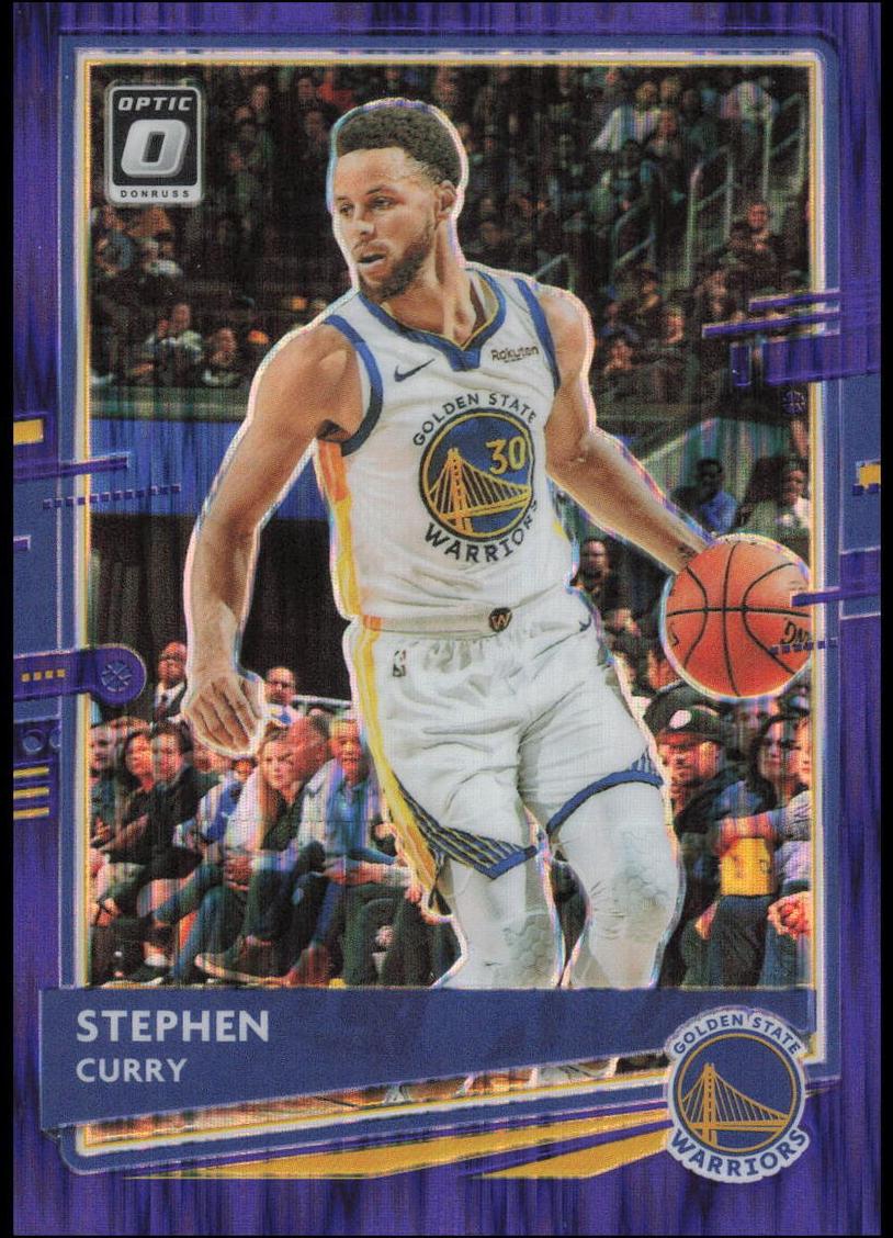 2020 Donruss Optic Basketball Purple Shock Stephen Curry #17 PSA 8.5