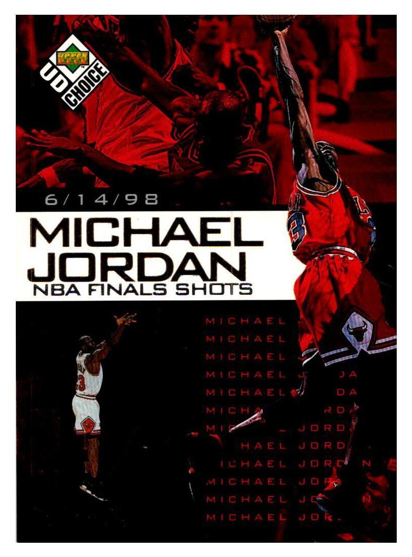 1998 Upper Deck Choice Basketball NBA Final Shots Michael Jordan #9 PSA 8
