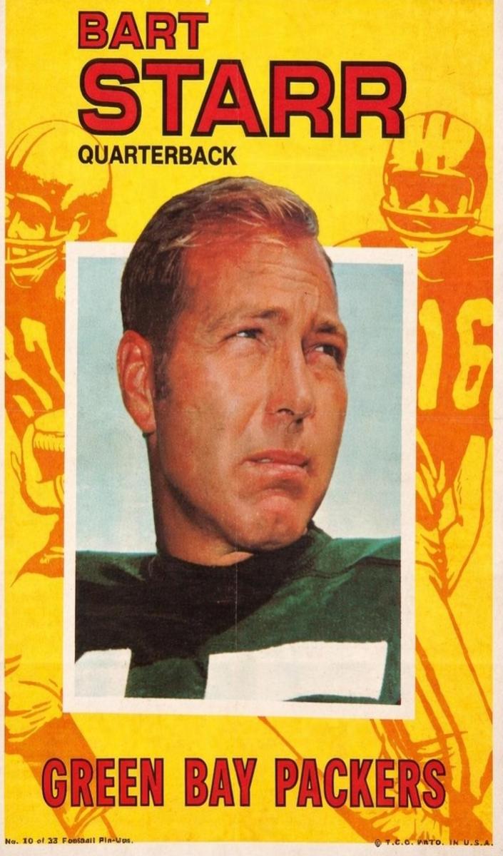 1971 Topps Pin-Ups Posters Football Bart Starr #10