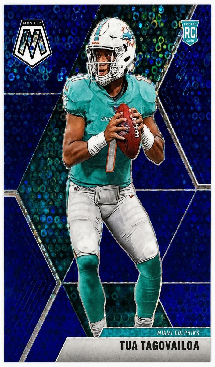 2020 Panini Mosaic Football No Huddle Blue Tua Tagovailoa #203
